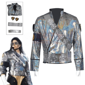 Veste Michael Jackson Dangerous argentée