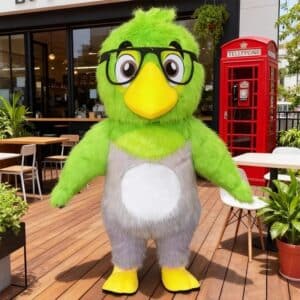 Mascotte oiseau à lunette