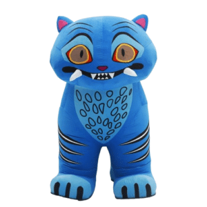 Mascotte tigre bleu