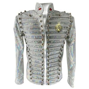 Veste militaire argentée Michael Jackson