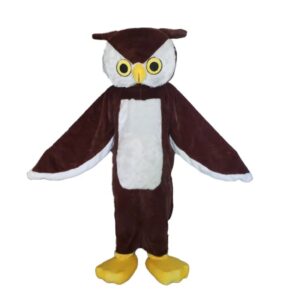 Mascotte hibou marron