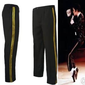 Pantalon Michael Jackson noir et doré