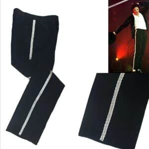Pantalon Michael Jackson noir et argenté