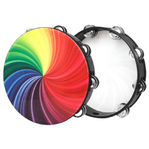 Tambourin à cymbalettes multicolore