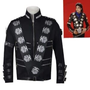 Veste Michael Jackson noire style rock