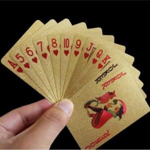Cartes de magie en feuille d'or