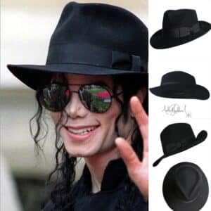 Chapeau Michael Jackson en laine noire