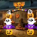 Arche gonflable citrouilles halloween LED