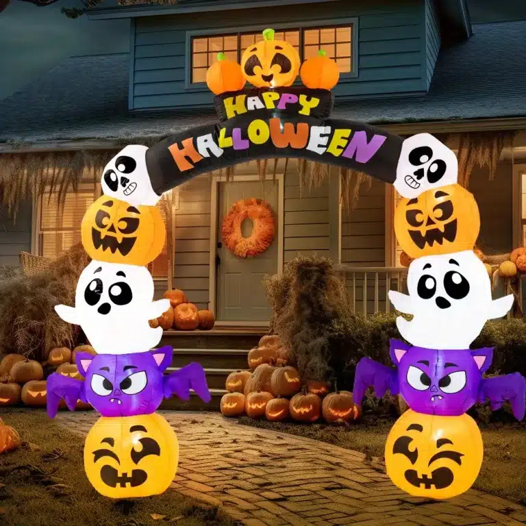 Arche gonflable citrouilles halloween LED