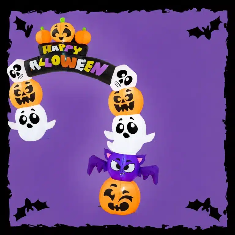 Arche gonflable citrouilles halloween LED