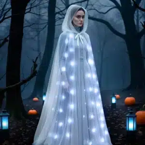 Cape LED halloween - Blanc CN