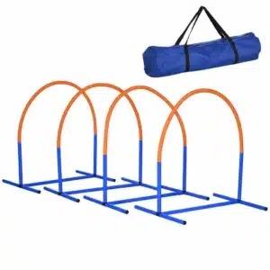 Kit de 4 arceaux d’agility pour chien