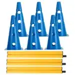 Kit de cônes et barres pour parcours sportifs (lot de 6)