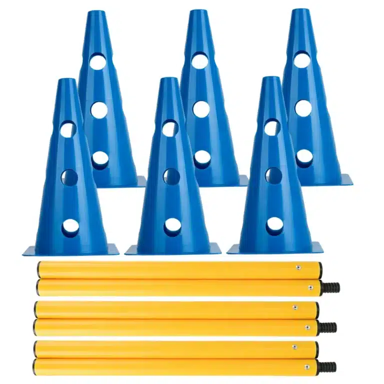 Kit de cônes et barres pour parcours sportifs (lot de 6)