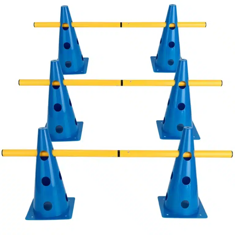 Kit de cônes et barres pour parcours sportifs (lot de 6)