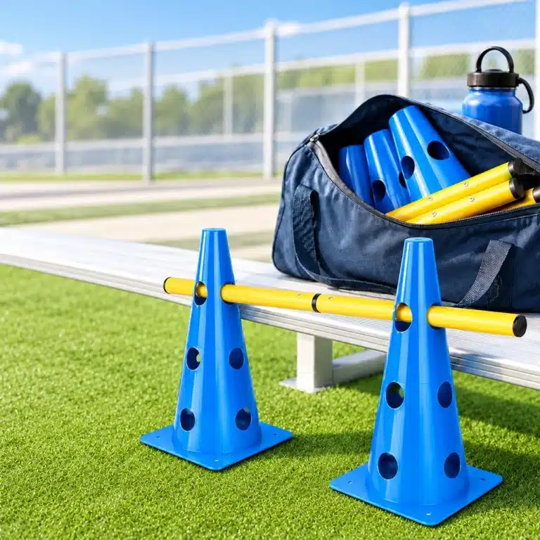 Kit de cônes et barres pour parcours sportifs (lot de 6)