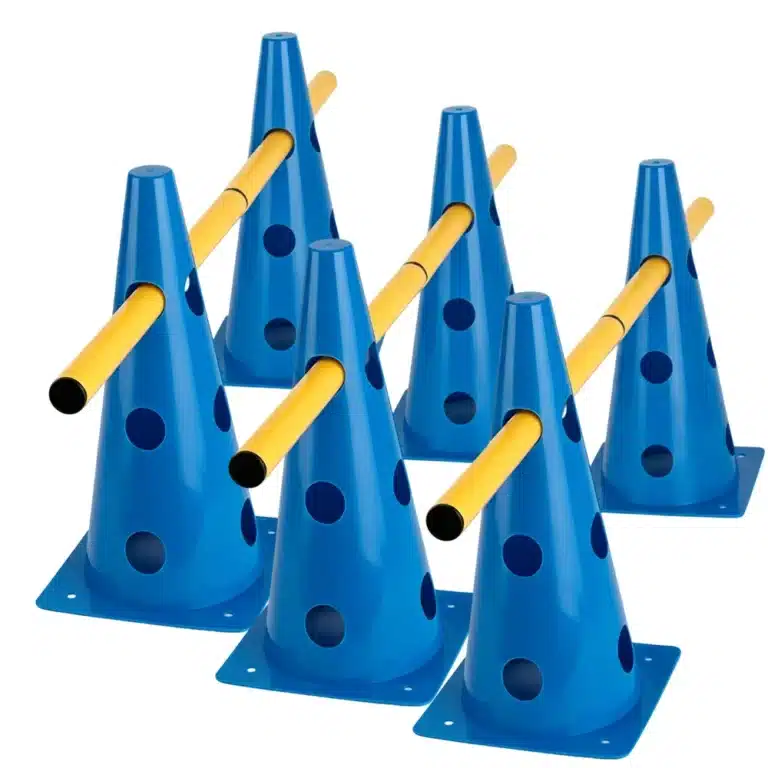Kit de cônes et barres pour parcours sportifs (lot de 6)