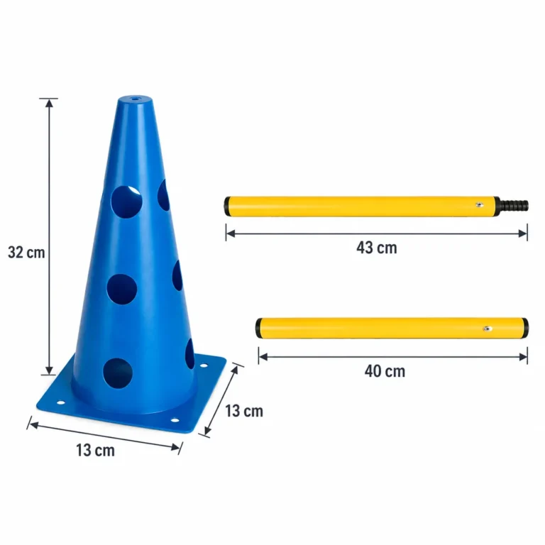 Kit de cônes et barres pour parcours sportifs (lot de 6)