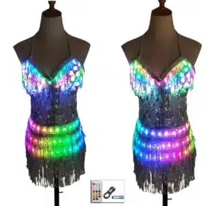 Robe à paillettes LED