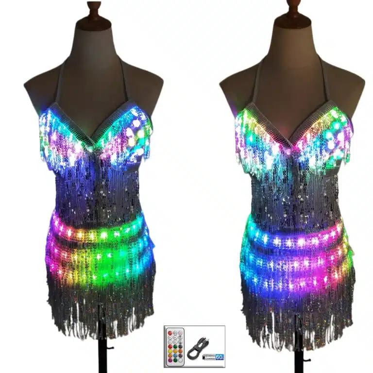 Robe à paillettes LED