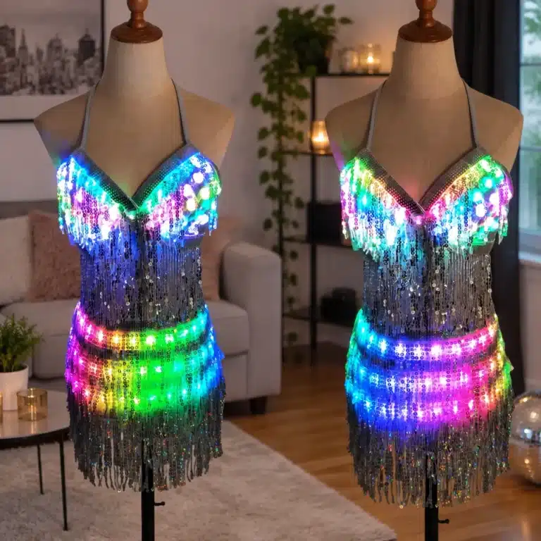 Robe à paillettes LED