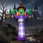 Sorcière gonflable halloween