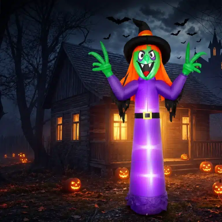 Sorcière gonflable halloween